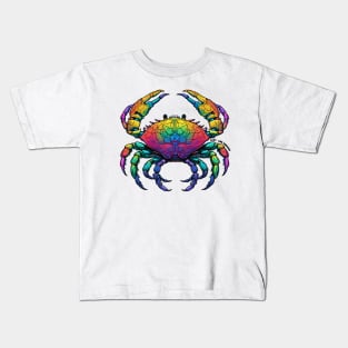 Fast and Curious Rainbow Exploration Crab Kids T-Shirt